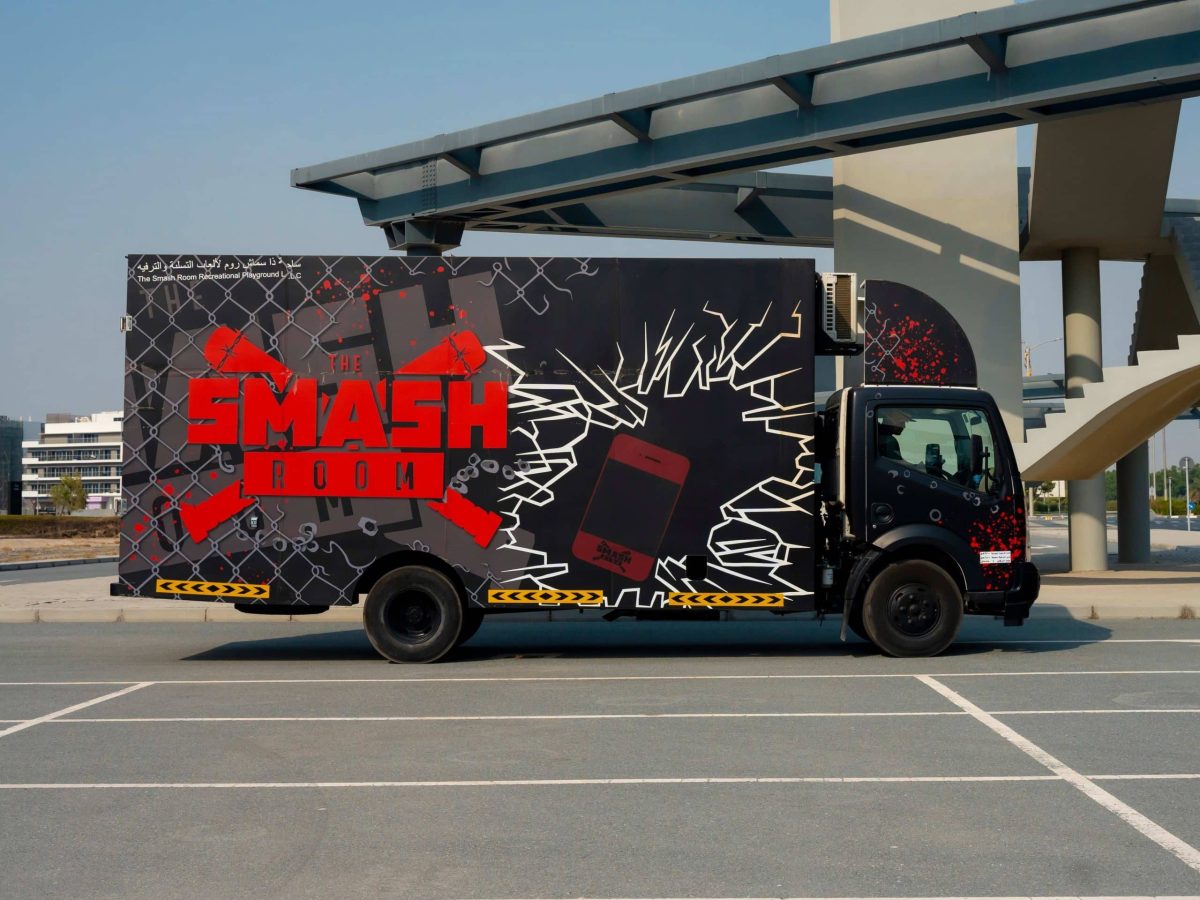 There's a new stress-busting Smash Mobile travelling across the UAE ...